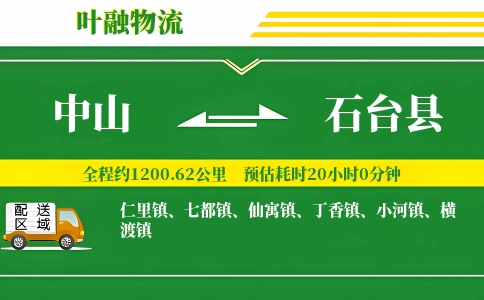 中山到石台县物流公司