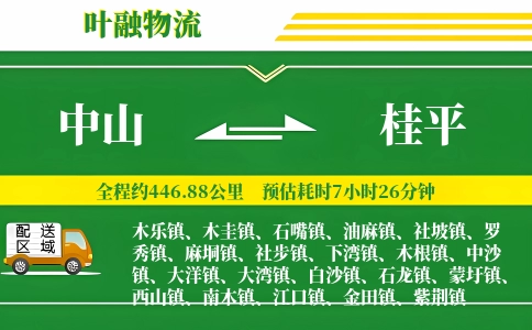 中山到桂平物流公司