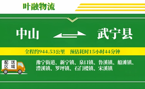 中山到武宁县物流公司