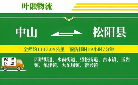 中山到松阳县物流公司