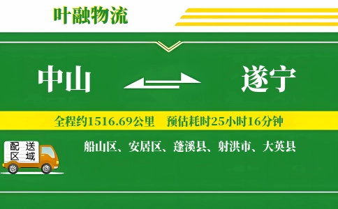 中山到遂宁物流公司