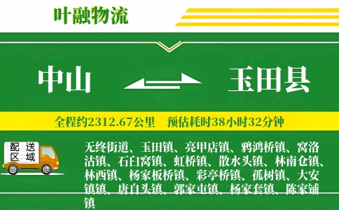 中山到玉田县物流公司