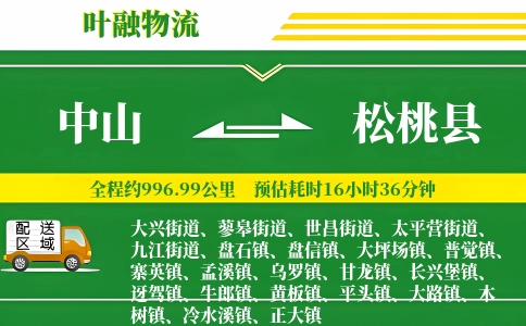 中山到松桃县物流公司