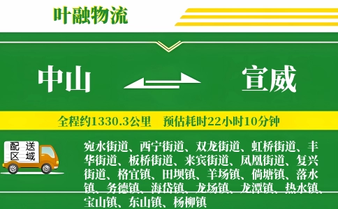 中山到宣威物流公司