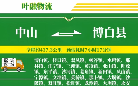 中山到博白县物流公司