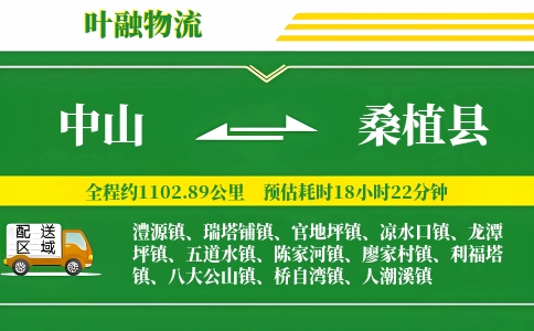 中山到桑植县物流公司
