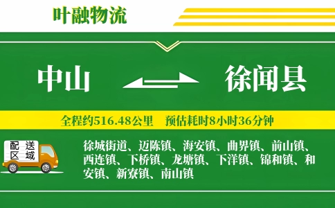 中山到徐闻县物流公司