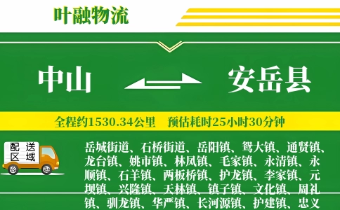 中山到安岳县物流公司