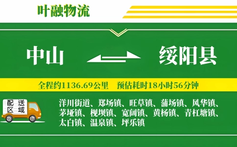 中山到绥阳县物流公司